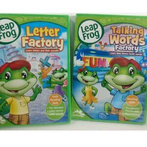 NEW Leap Frog DVD Lot: Letter Factory & Talking Words Fact Early Reading Skills